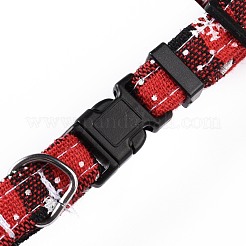 Collier bowknot de noël pour animaux de compagnie en tissu&nbsp;AJEW-D051-03G
