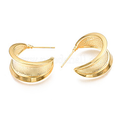 Halbkreisförmige Halterohrringe aus Messing&nbsp;KK-S356-355-NF
