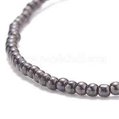Bracelet extensible en perles rondes en verre pour femme&nbsp;BJEW-JB07911-01