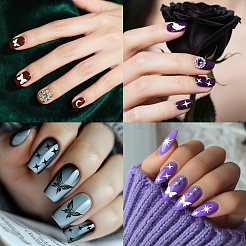 Plantillas de arte de uñas de acero inoxidable 304 para hacer tú mismo&nbsp;MRMJ-WH0117-005