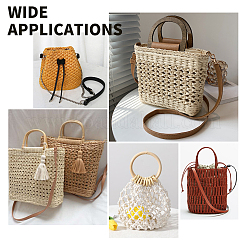 4 pièce 4 styles de fond de sac en bois à tricoter et crocheter&nbsp;WOOD-CA0001-44