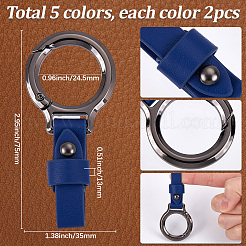 10 pz 5 colori decorazioni pendenti in pelle PU&nbsp;KEYC-SC0001-39B