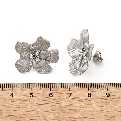 Pendientes de botón de acero inoxidable 304&nbsp;EJEW-M072-01P