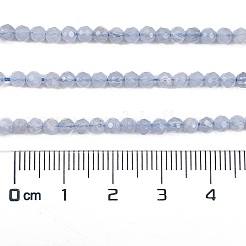 Chapelets de perles en agate avec dentelle bleue naturelle&nbsp;G-E411-12-3mm-01