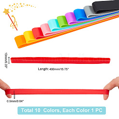 Ahademaker 10 pz 10 colori fascette in silicone per l'imballaggio&nbsp;AJEW-GA0004-71