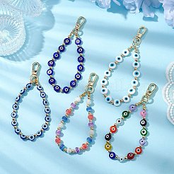 5 pz 5 colori malocchio perline fatte a mano in vetro soffiato ciondolo decorazione&nbsp;HJEW-JM02328