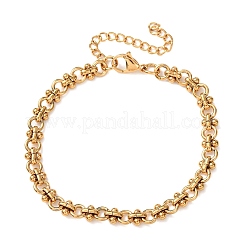 Pulseras de cadena de eslabones de anillo de acero inoxidable 304 para mujer&nbsp;BJEW-F529-13G