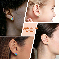 20 pieza de 5 estilos de pendientes de puño de acero inoxidable 304&nbsp;EJEW-HS0001-38MC