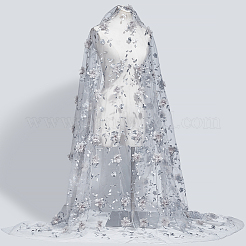 Polyester-Stickstoff mit Blumenmuster&nbsp;DIY-WH0888-486A