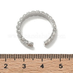 Polsini aperti in ottone con micro pavé di zirconi&nbsp;RJEW-C163-21P