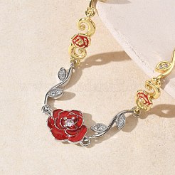 Messing-Gliederkettenarmbänder mit Mikropflaster und klarem Zirkonia für Damen&nbsp;BJEW-C156-05PG