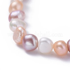 Bracciali elasticizzati con perle naturali&nbsp;BJEW-JB04528-01