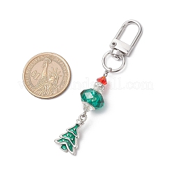 Decorazione pendente in lega smaltata e perline di vetro della serie natalizia&nbsp;HJEW-TA00349