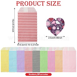 45 Stück 9 Farben weiße Kraftpapiertüten&nbsp;CARB-FS0001-02
