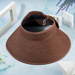 1 cappello da sole a tesa larga e floscio in paglia da donna&nbsp;AJEW-TA0002-59B