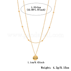 Collar de doble capa de plata esterlina s925 con cadena de clavícula elegante y vintage&nbsp;VF7153-1