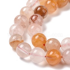 Fili di perle di quarzo ematoide naturale / quarzo ferruginoso&nbsp;G-E571-20B