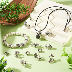 20 pz 4 stili di copriperline in lega e perline distanziatrici e cabochon pendenti kit di ricerca&nbsp;FIND-TA0010-48