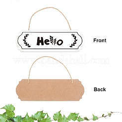 Ciao cartello decorazione da appendere alla porta in legno naturale per la decorazione della porta d'ingresso&nbsp;HJEW-CN0001-01A