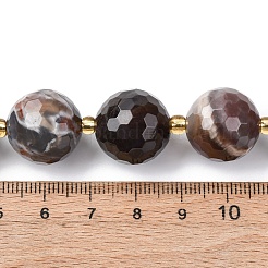 Natürliche versteinerte Holzperlen Stränge&nbsp;G-C249-A24-16MM