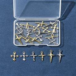 24 Stück 6 Stile Rack-Plating-Legierungsanhänger&nbsp;FIND-FS0003-44