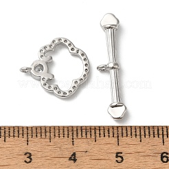 Fermagli a ginocchiera in zircone chiaro micro pavè di ottone&nbsp;KK-N254-76P