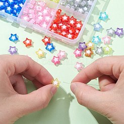 300pcs 12 Farben transparente Acrylperlen&nbsp;TACR-CJ0001-63