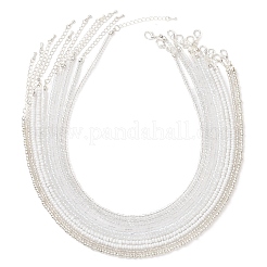 Gargantilla con cuentas de vidrio de color degradado de 3 mm para mujer&nbsp;NJEW-JN05878