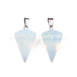 Colgantes de piedra de opalita conos / púas / péndulo&nbsp;G-R278-85