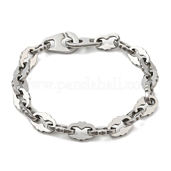 Bracciali con catene a maglie ovali in acciaio inossidabile 304 per uomo e donna&nbsp;BJEW-D042-39P