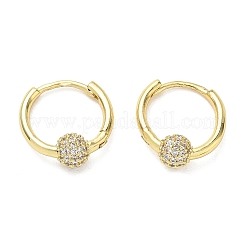 Pendientes de aro de circonio cúbico de micro pave de latón&nbsp;KK-CBA98BA-17G