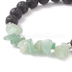 Braccialetti di stirata naturali misti di pietra&nbsp;BJEW-JB08718