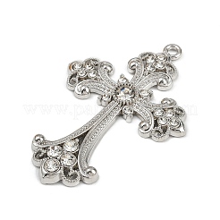 Legierung Rhinestone-Kreuz große Anhänger&nbsp;ALRI-1475-P-RS