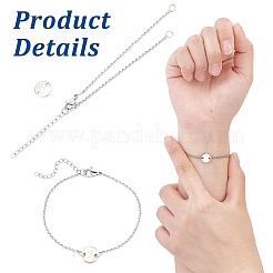 DIY-Bausatz für Gliederarmbänder aus Edelstahl 304 mit Initialen&nbsp;DIY-UN0056-21
