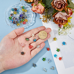 48 Stück handgefertigte Anhänger aus Millefiori-Glas&nbsp;PALLOY-HS00028