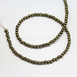 Natürliche Pyrit Perlen Stränge&nbsp;G-L031-3mm-01
