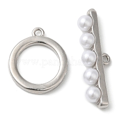 Ottone con chiusure ad ginocchiera in abs imitazione perla&nbsp;KK-N254-89P