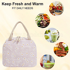 Lunchbeutel aus Baumwollfolie mit Blumendruck&nbsp;AJEW-WH20001-92