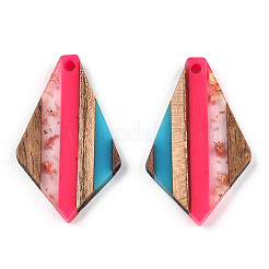 Colgantes de resina transparente y madera de nogal&nbsp;X-RESI-TAC0017-49-A02