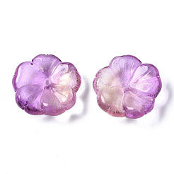 Perle di vetro verniciate a spruzzo trasparente&nbsp;GLAA-Q089-003-G003