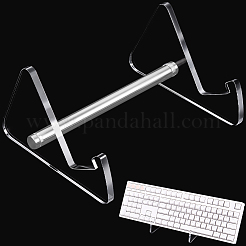 2 Stück 1-stufiger Acryl-Tastaturständer mit platinbeschichteten Eisenstützen&nbsp;ODIS-CP0001-12B