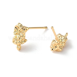 Accessoires de clous d'oreilles en laiton plaqué rack&nbsp;KK-M264-17G