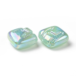 Perline acriliche con placcatura iridescente arcobaleno&nbsp;OACR-A010-06B