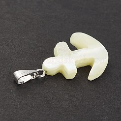 Pendentifs en coquillage / coquille de trochus naturel&nbsp;LS-SSHEL-K027-13