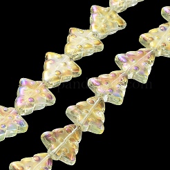 Brins de perles de verre de galvanoplastie transparentes&nbsp;EGLA-C002-FR05