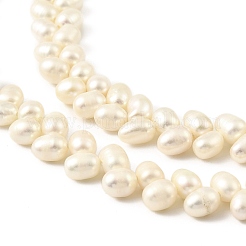Fili di perle di perle d'acqua dolce coltivate naturali&nbsp;PEAR-B004-11B-02A