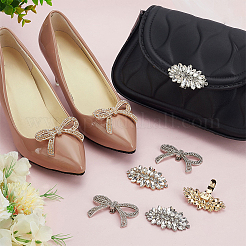 8 stücke 4 stile legierung strass schuh dekoration&nbsp;AJEW-FG0004-36
