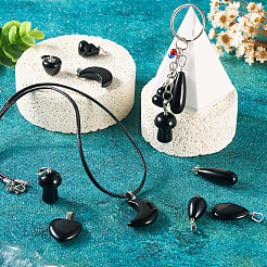 8 Stück 8 Stile natürliche Obsidian-Anhänger&nbsp;G-TA0002-29