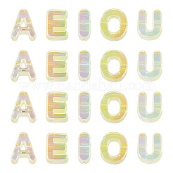 50 pièces 5 styles placage uv arc-en-ciel perles acryliques irisées&nbsp;OACR-TA0004-67B