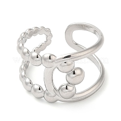 Anello polsino aperto con nodo cavo in acciaio inossidabile 304 anti-ossidazione per donna&nbsp;RJEW-I098-29P